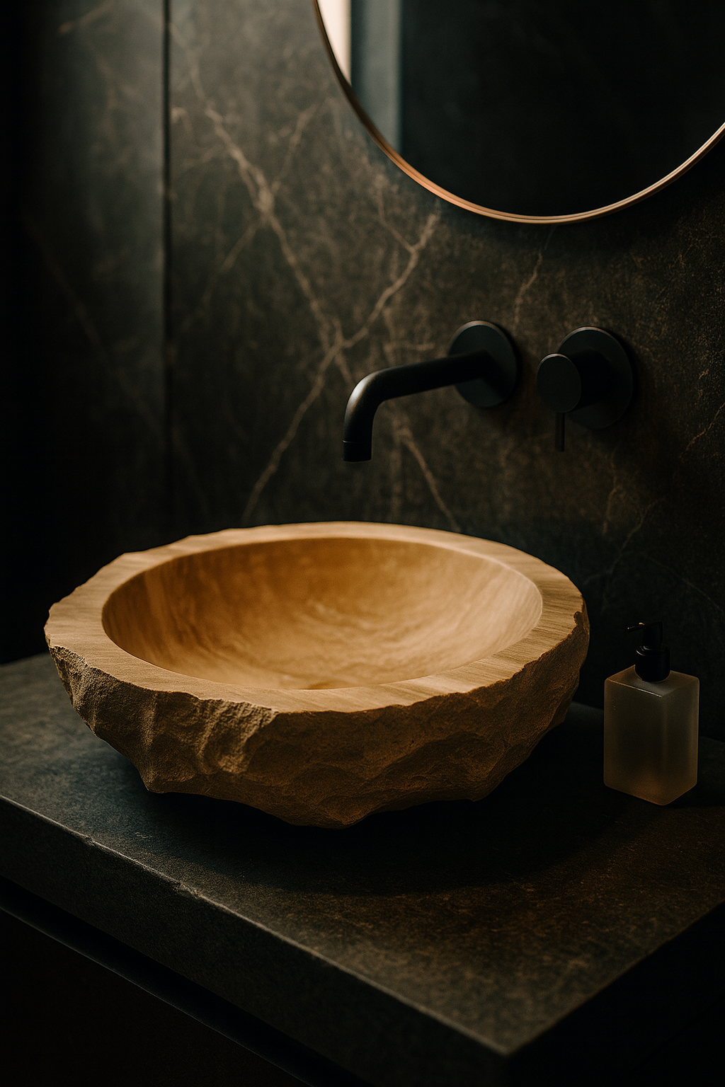 Travertine Basin (Rough Finish)